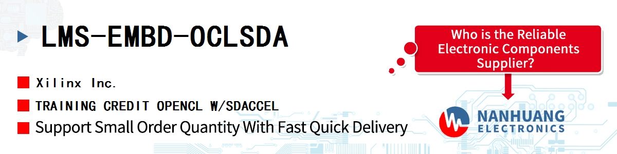 LMS-EMBD-OCLSDA Xilinx TRAINING CREDIT OPENCL W/SDACCEL
