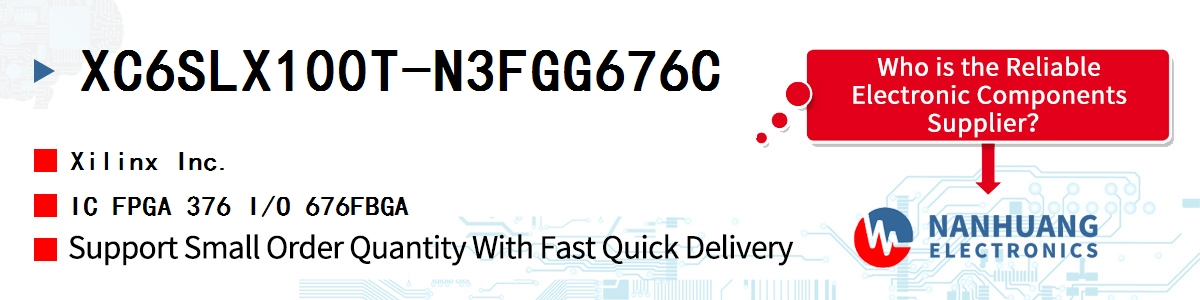 XC6SLX100T-N3FGG676C Xilinx IC FPGA 376 I/O 676FBGA