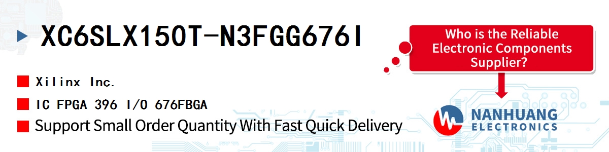 XC6SLX150T-N3FGG676I Xilinx IC FPGA 396 I/O 676FBGA